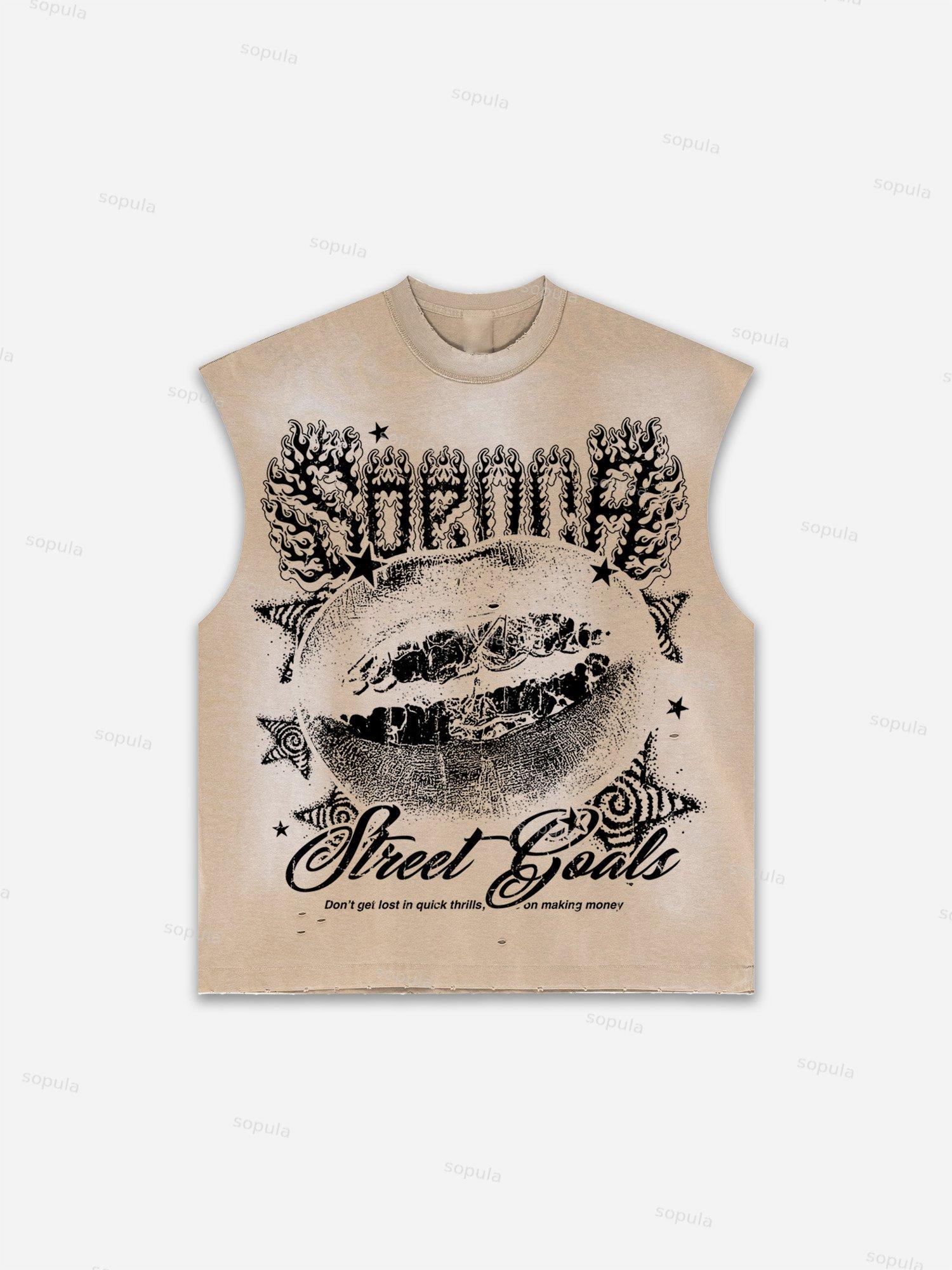 Men's Washed Richer Than My Opps Vintage Abstract Man Graphic Tank Top Product Image