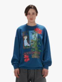 SWEATSHIRT WITH PRINT in blue | JW Anderson US  Product Image