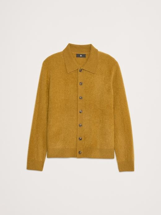Brushed Cashmere Polo Cardigan Product Image