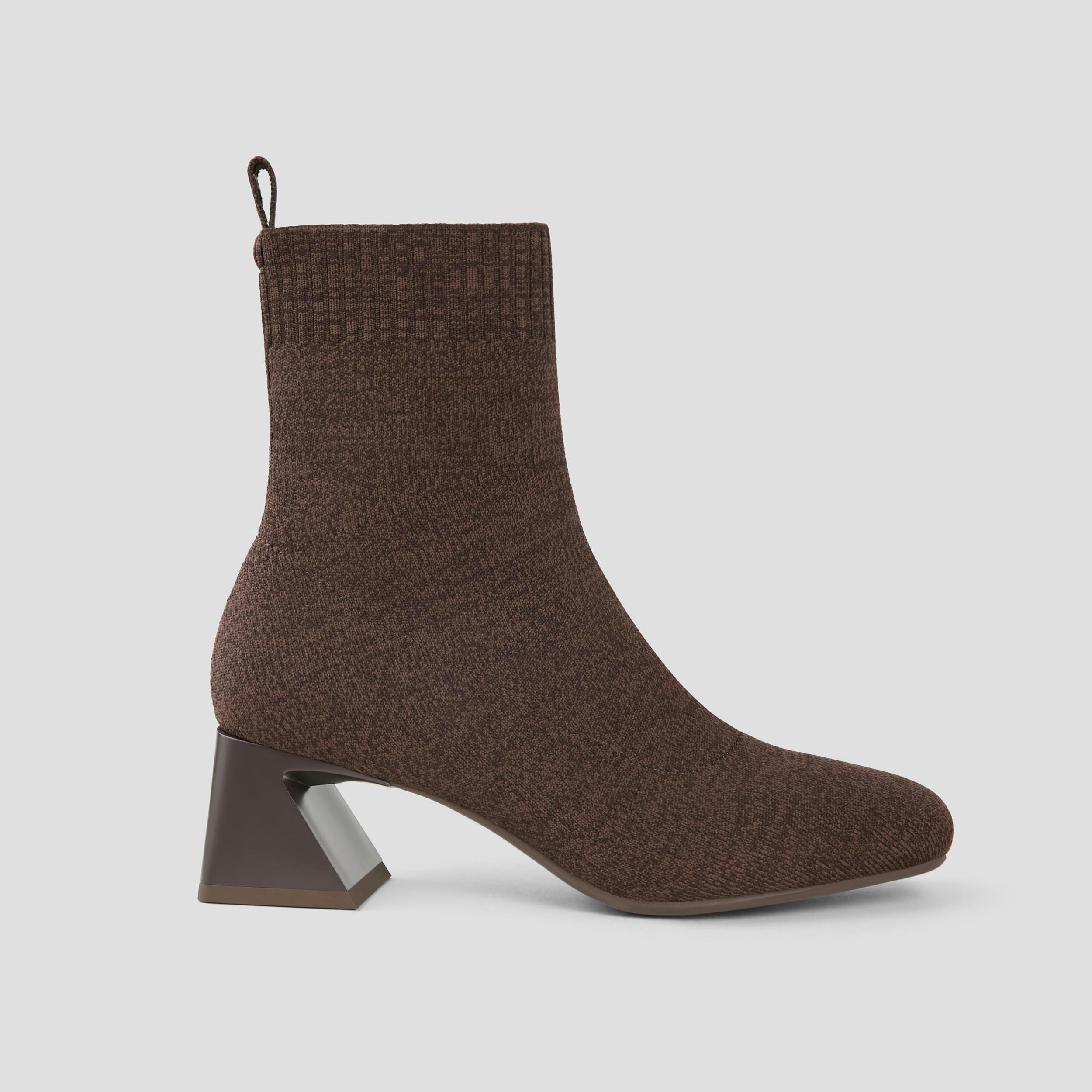 Square-Toe Water-Repellent Heeled Boots (Rafaella) Product Image