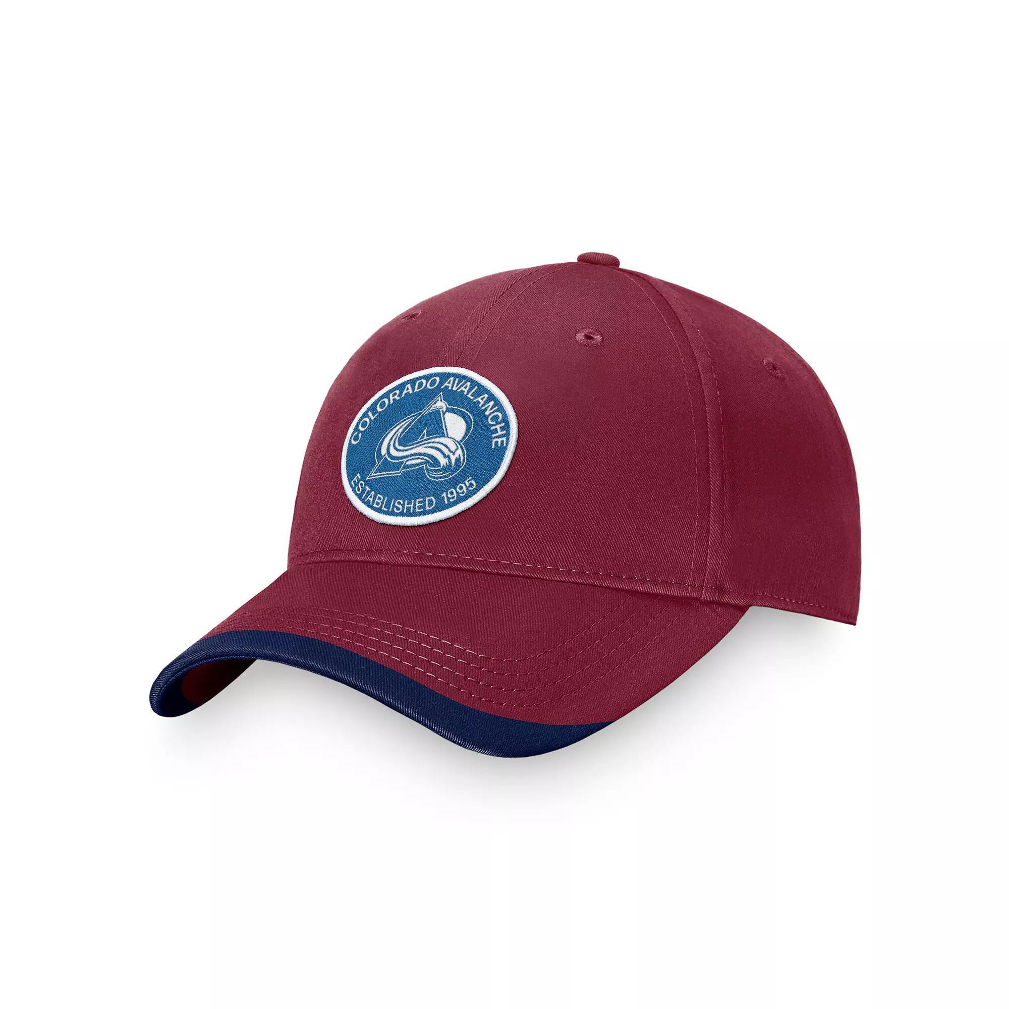 Mens Fanatics Branded Burgundy Colorado Avalanche Fundamental Adjustable Hat Product Image