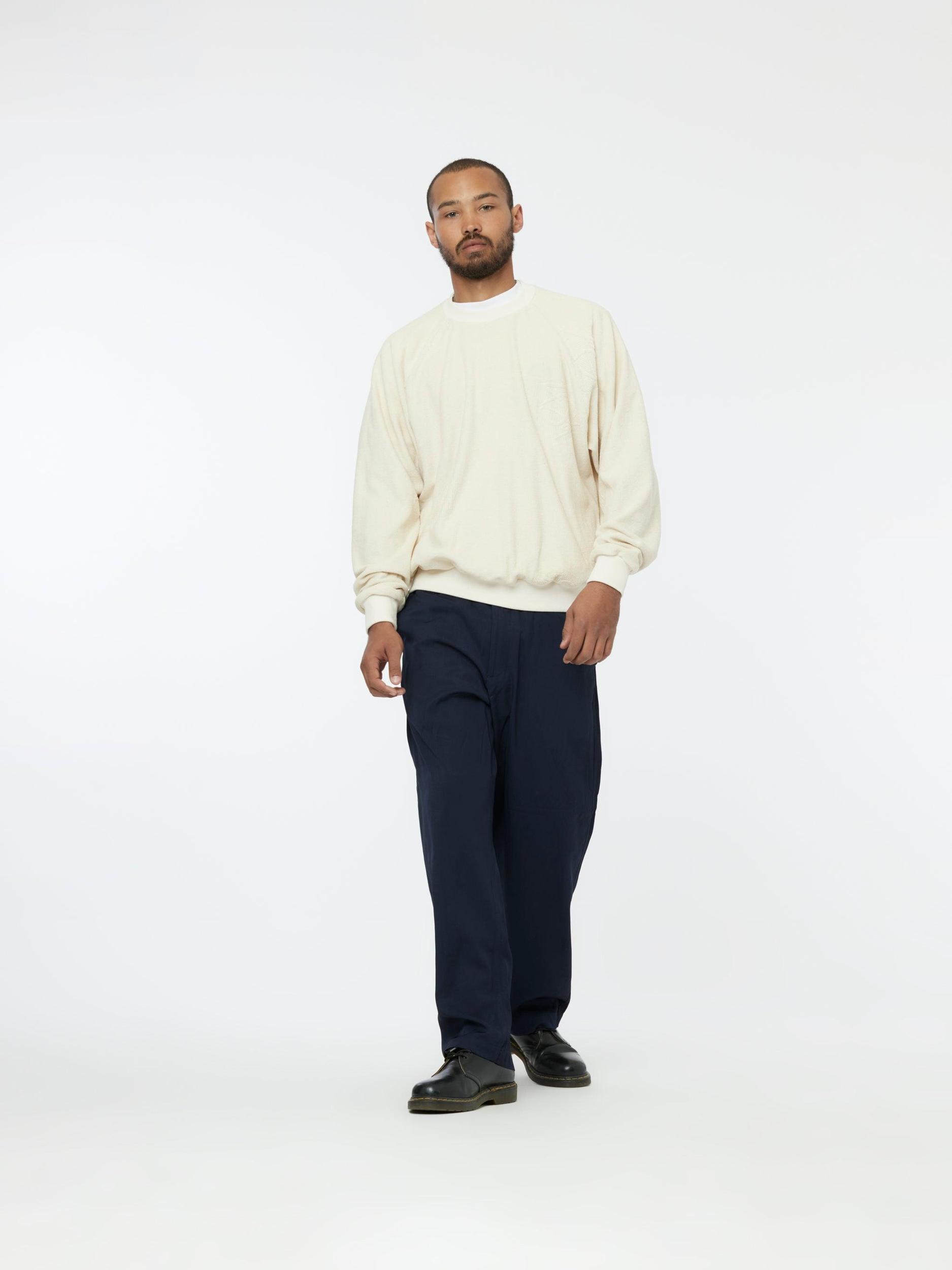 Terry Jacquard Crewneck (Off White) Product Image