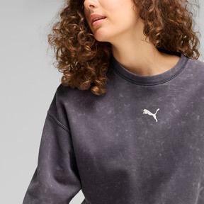 PUMA DARE TO Relaxed Washed Crew Women in Galactic Grey Product Image