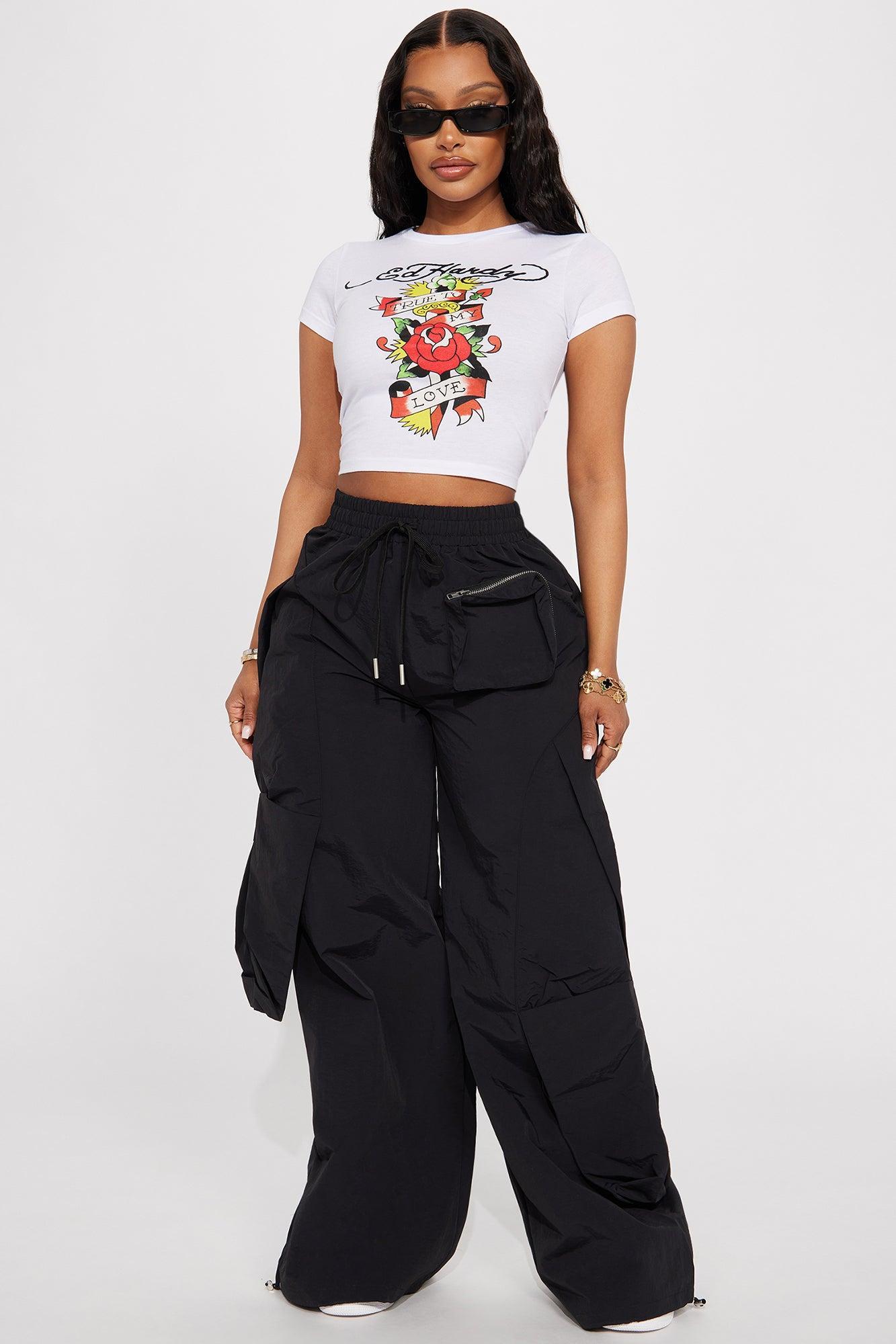 Ed Hardy Dagger And Rose Fitted Tee - White Product Image
