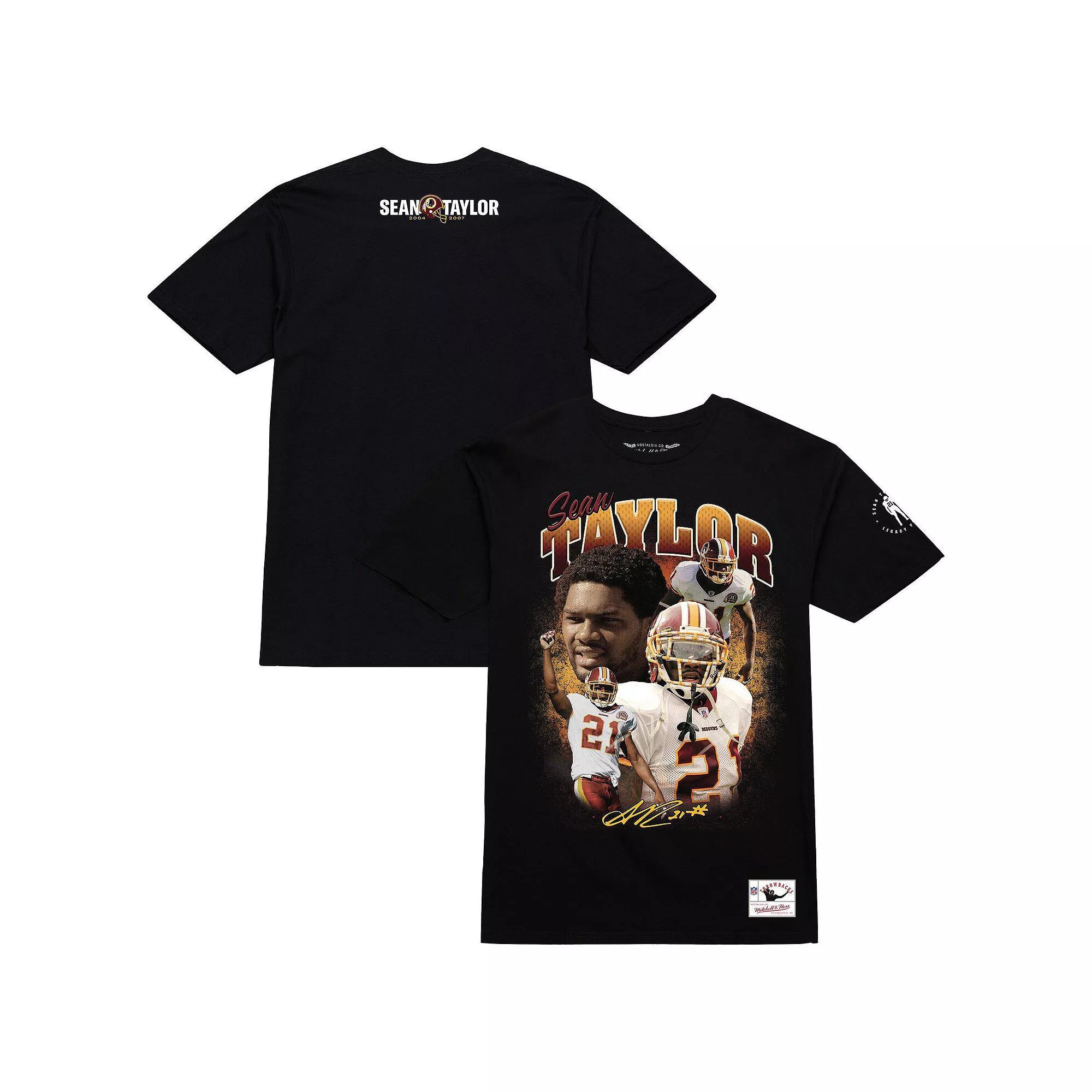 Men's Mitchell & Ness Sean Taylor Black Washington Commanders Graphic T-Shirt, Size: Medium, Wft Black Product Image