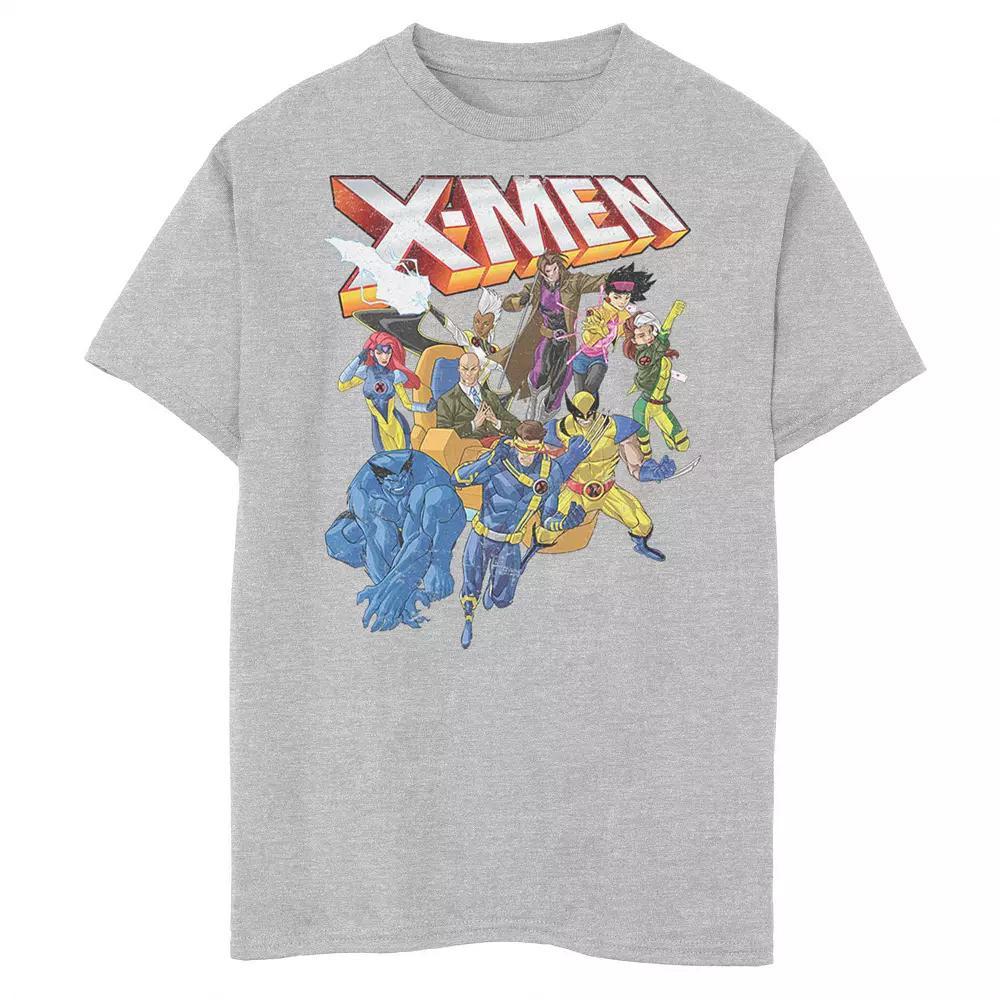 Boys 8-20 Marvel X-Men Vintage Group Shot Logo Tee, Boys Athletic Grey Product Image