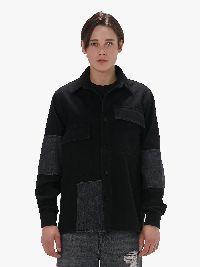 PATCHWORK OVERSHIRT in black | JW Anderson US  Product Image