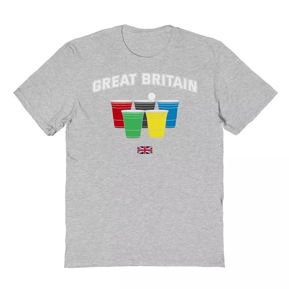 Men's Great Britain Solo Cups Graphic Tee, Size: XL, Sport Gray Product Image