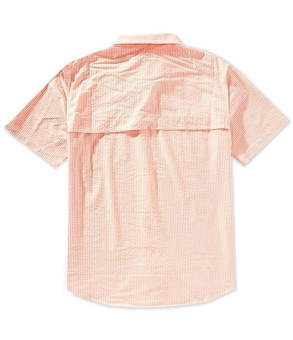 Drake Clothing Co. Short Sleeve The Frat BD Seersucker Strip Shirt Product Image