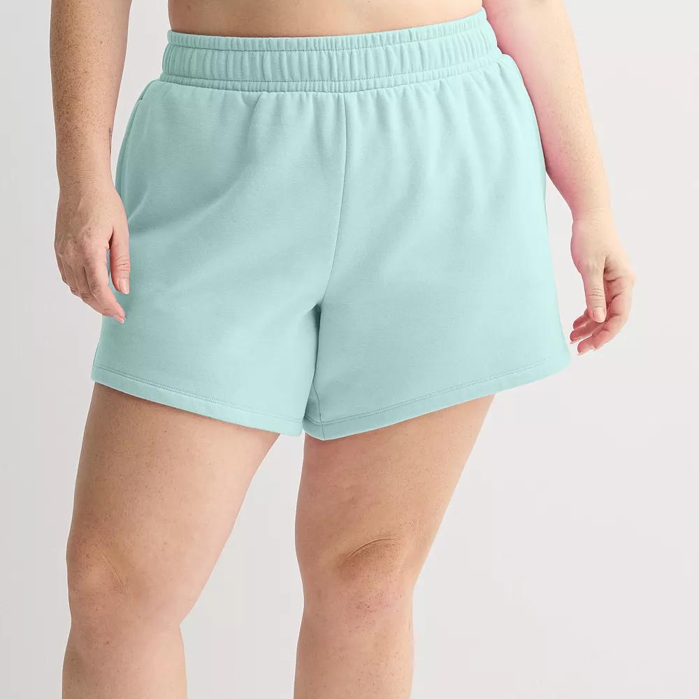 Plus Size Tek Gear® Ultrasoft Fleece Lounge Shorts, Women's, Size: 3XL, Hail Blue Product Image