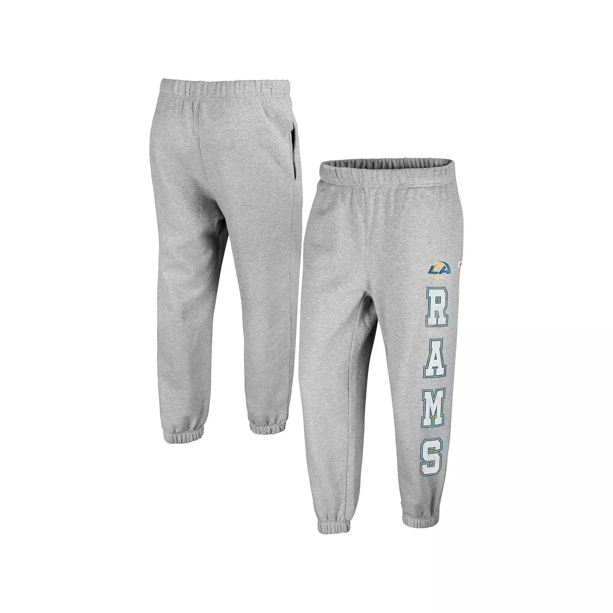 Women's '47 Gray Los Angeles Rams Double Pro Harper Jogger Sweatpants, Size: Small, Grey Product Image