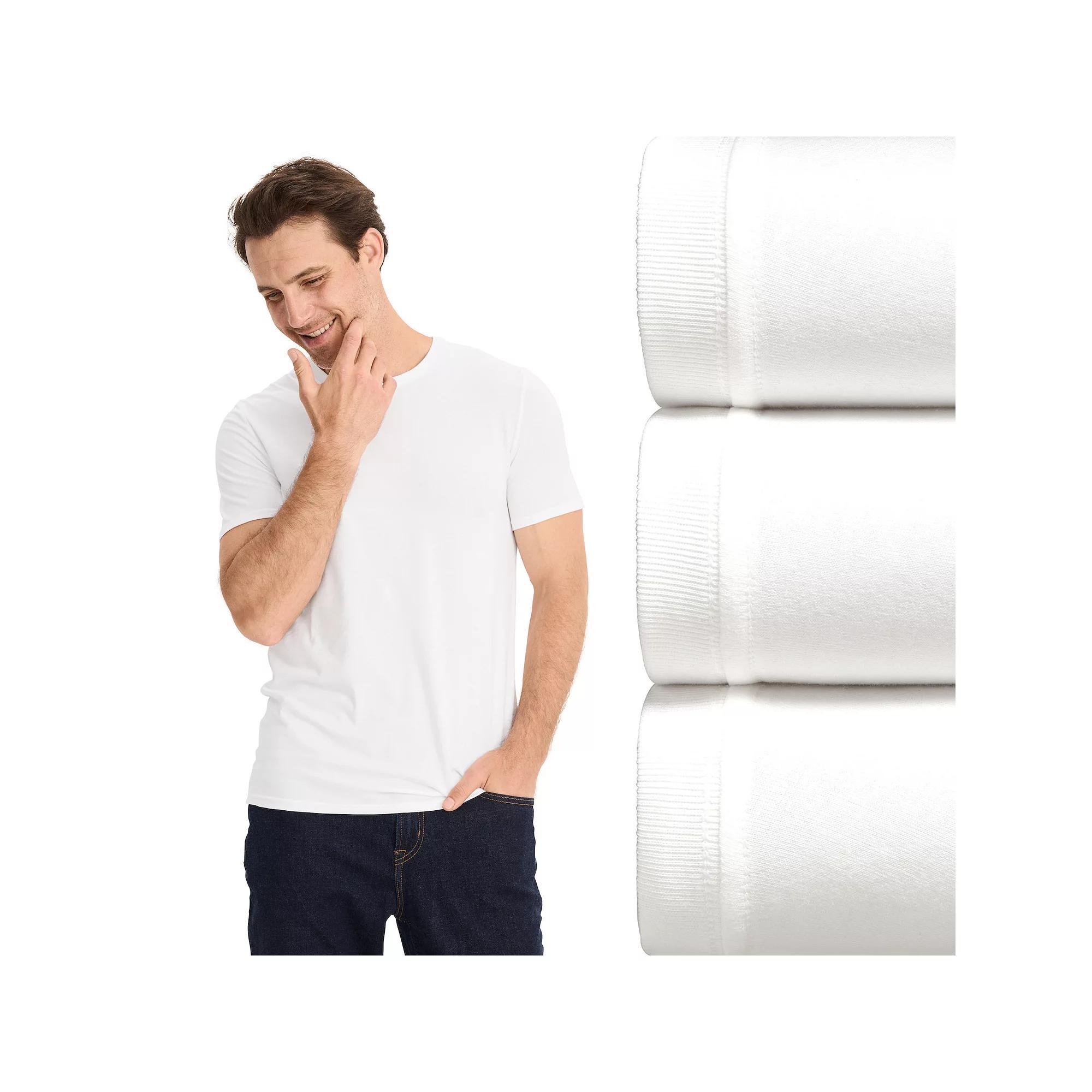 Men's Jockey 3-Pack Cotton Stretch Crew Neck Undershirt, Size: XXL, Black Product Image