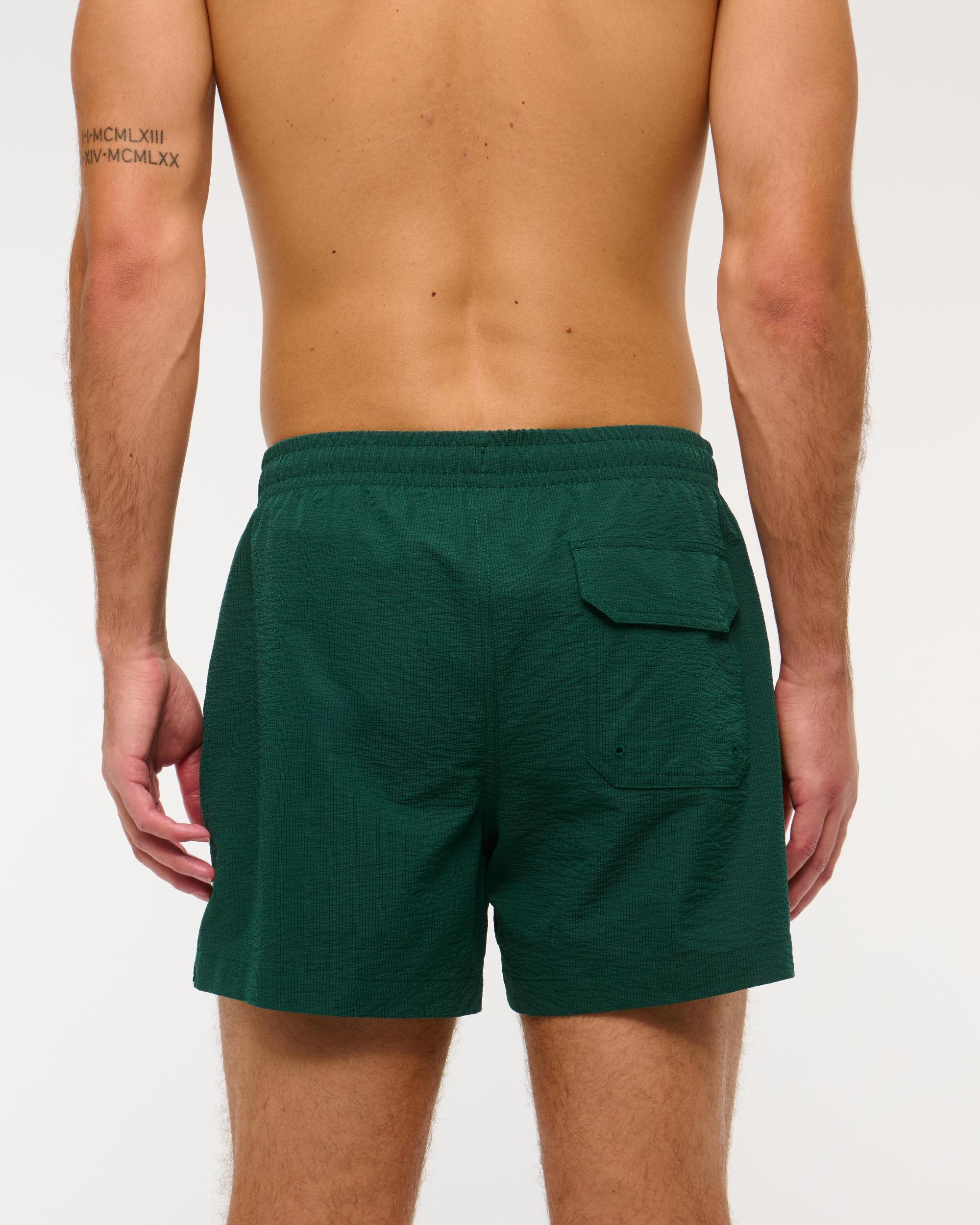 Pull-On Wide Seersucker Swim Trunk Product Image