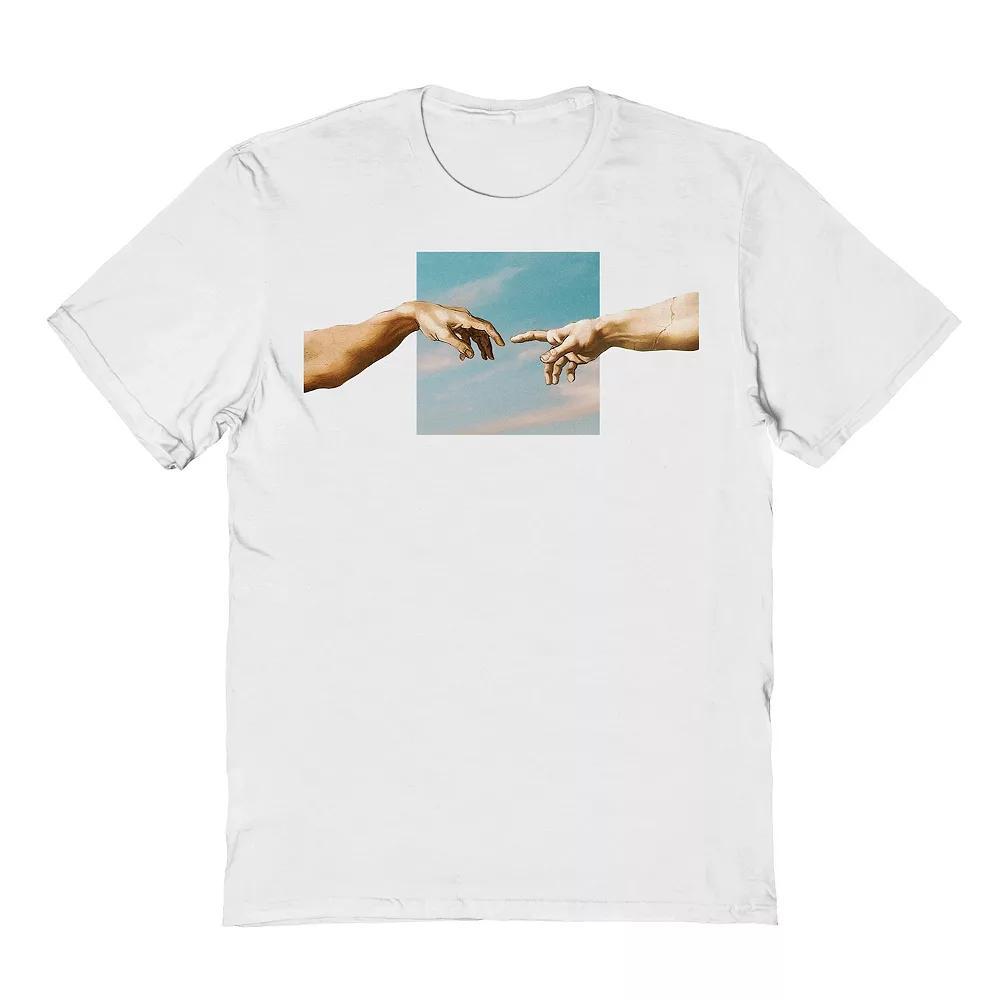 Men's apoh - Michelangelo The Creation Graphic Tee, Size: Small, White Product Image