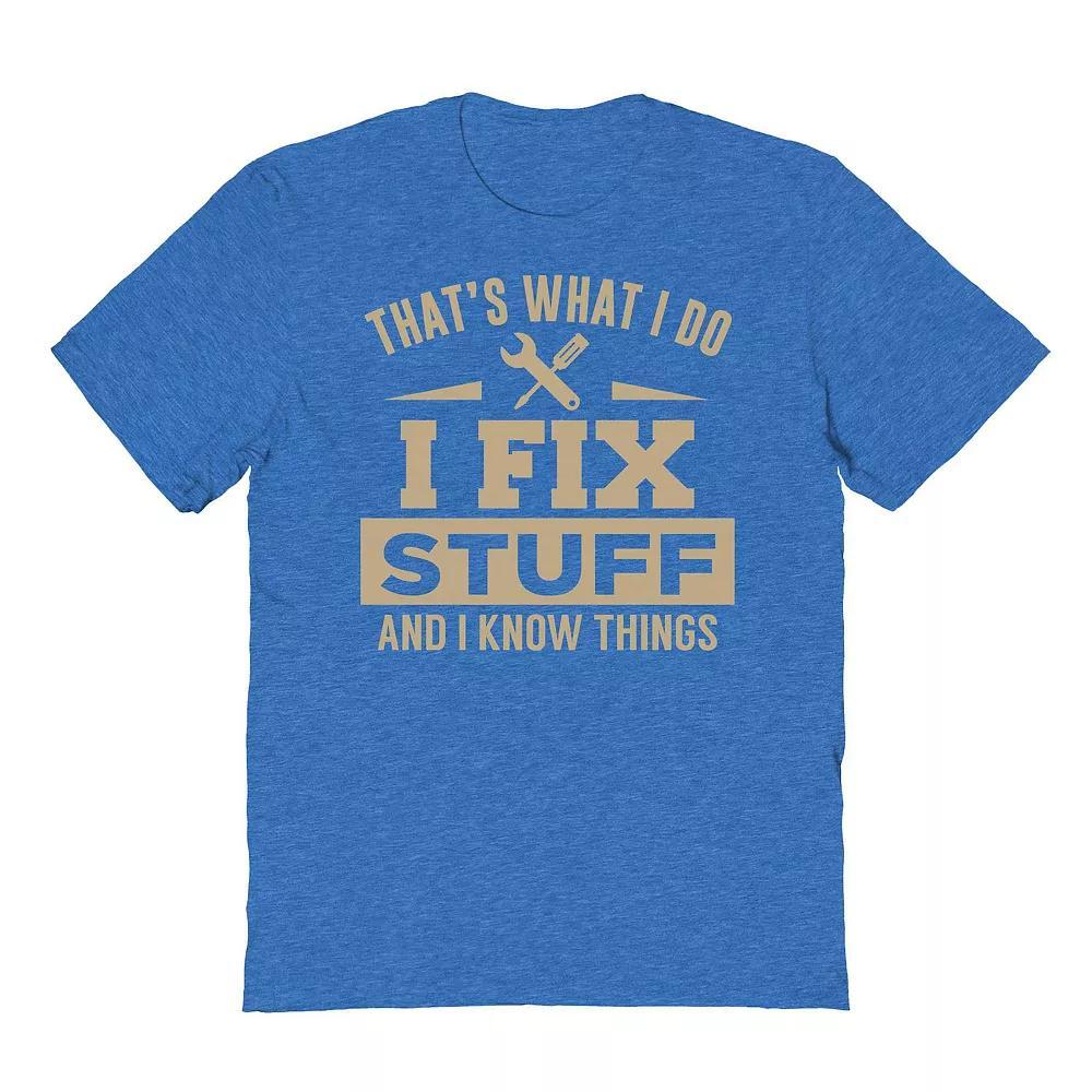 Mens COLAB89 by Threadless Thats What I Do Fathers Day Graphic Tee Grey Royal Product Image