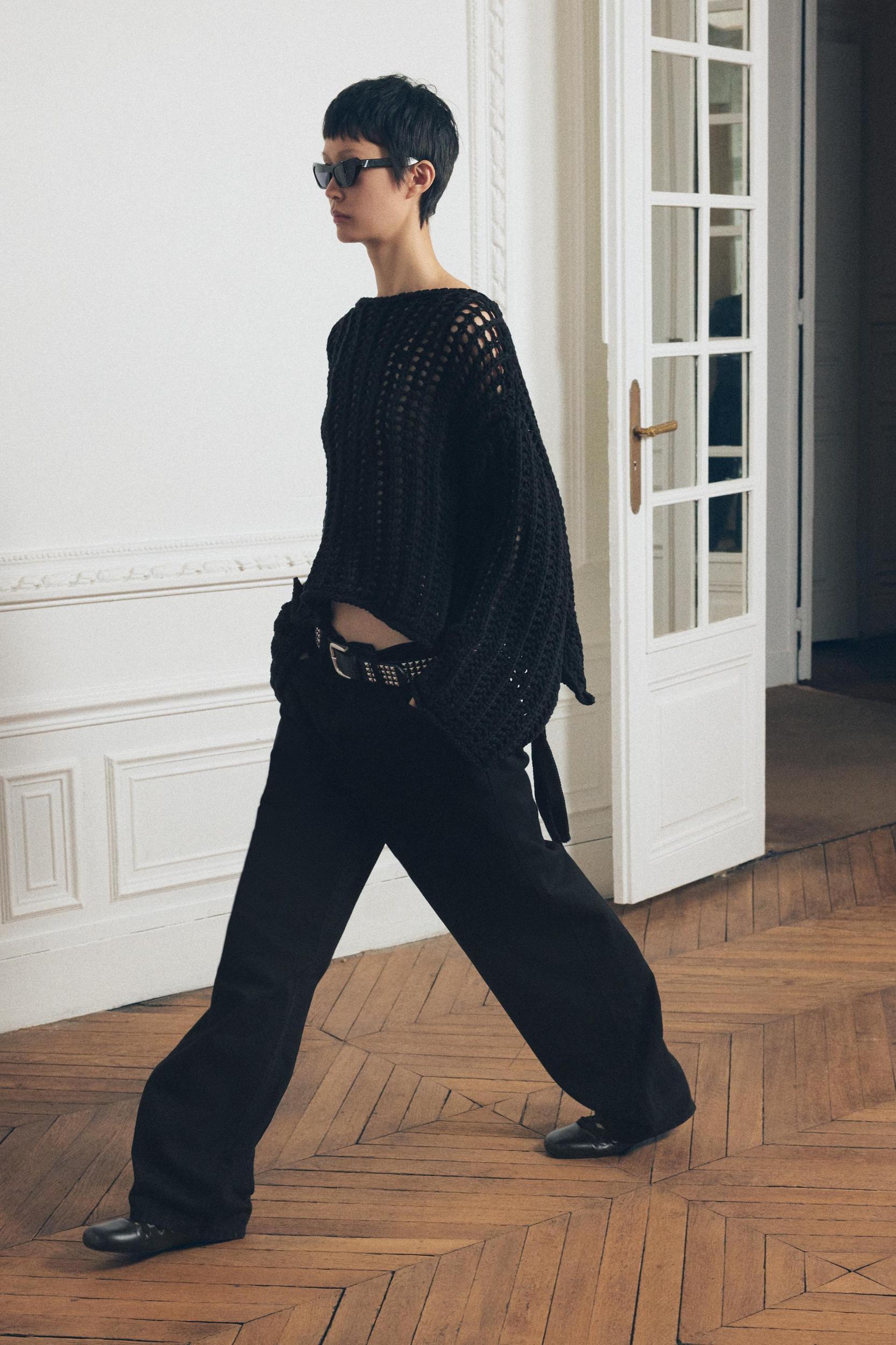 OPENWORK KNIT SWEATER Product Image