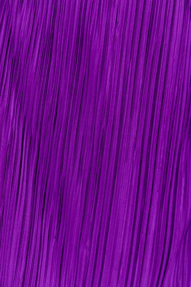Through The Night Purple Plisse Mini Wrap Dress FINAL SALE Product Image