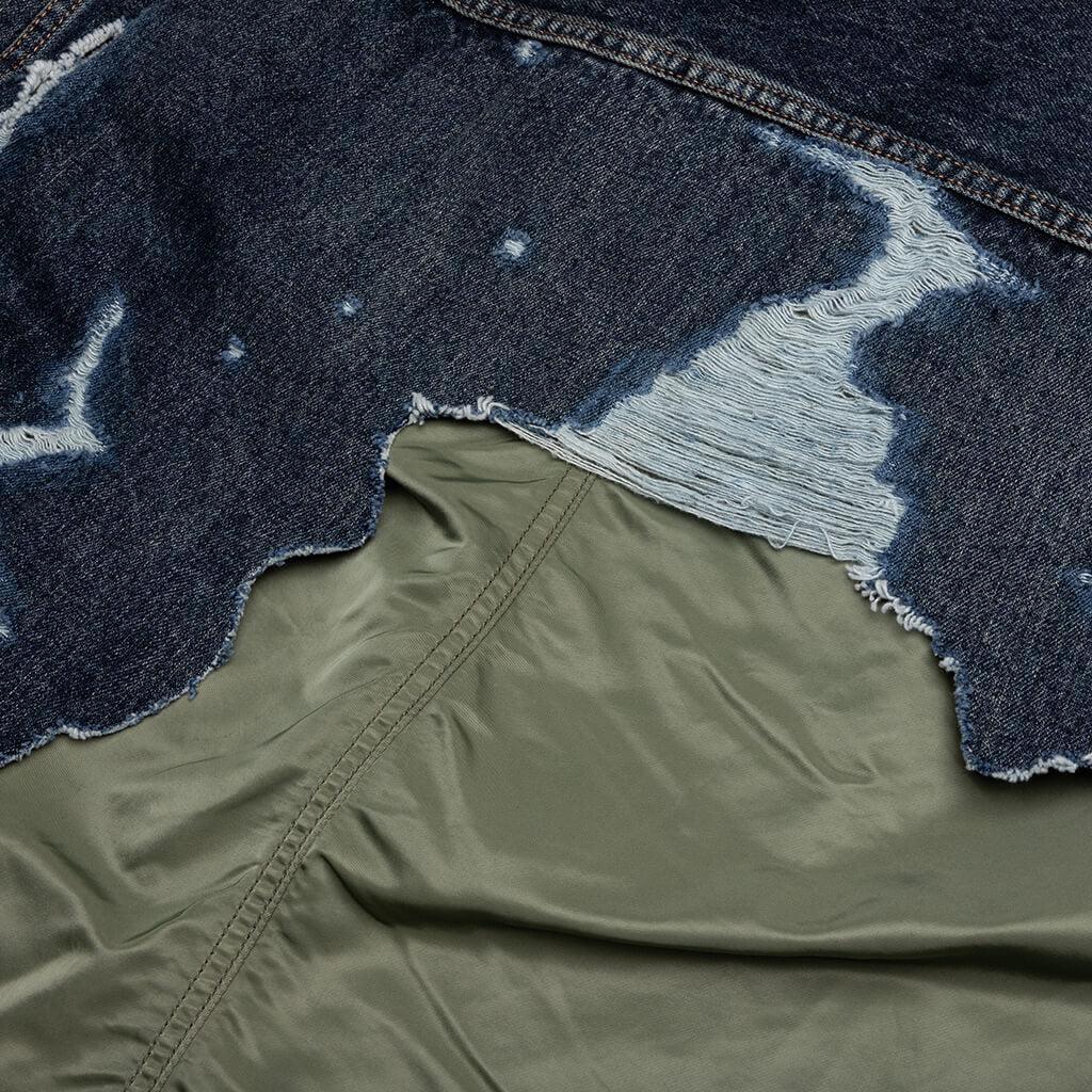 Flight Jacket Layered Denim - Indigo Male Product Image