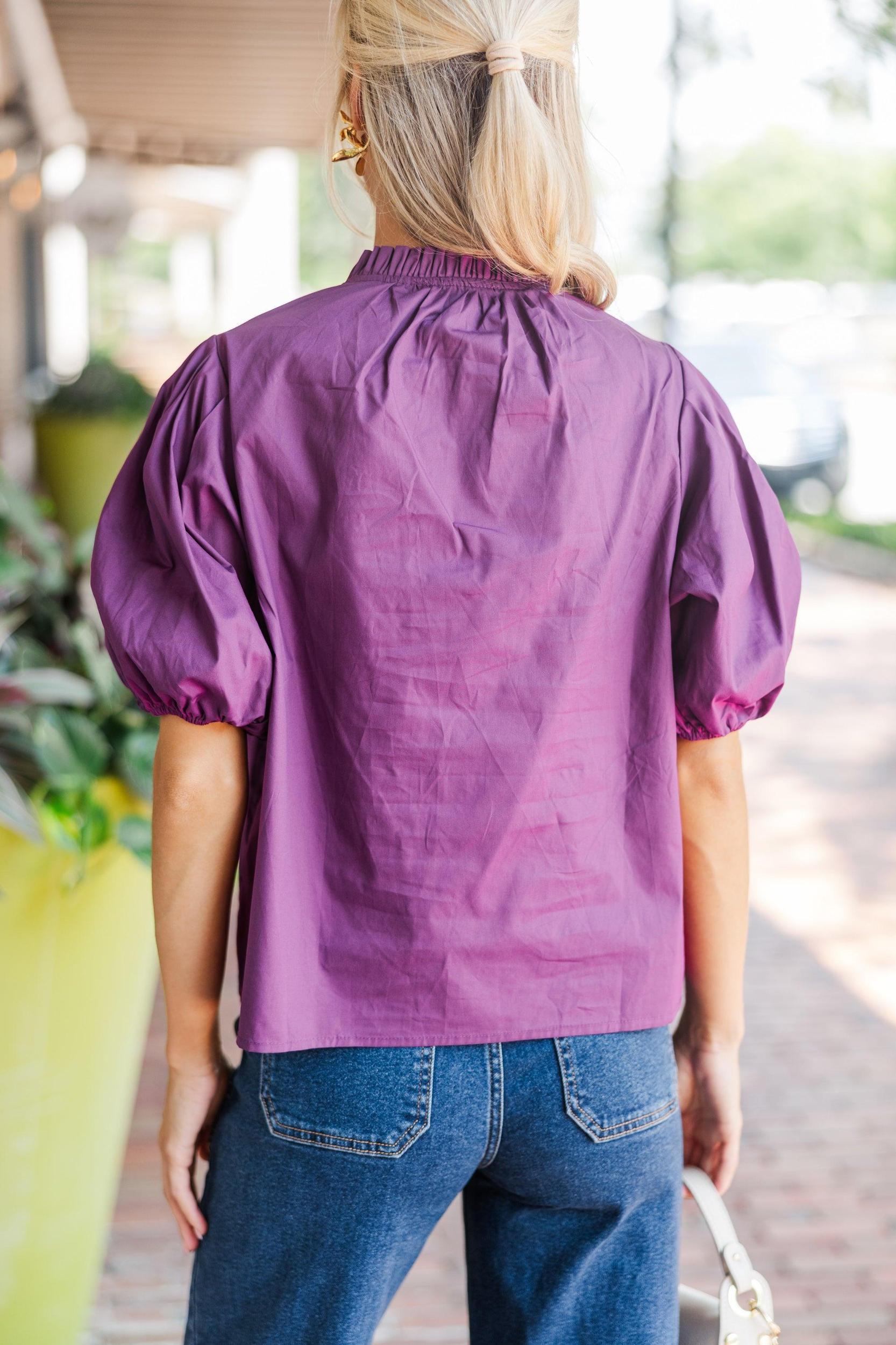 Pinch: All On Me Eggplant Purple Blouse Female Product Image