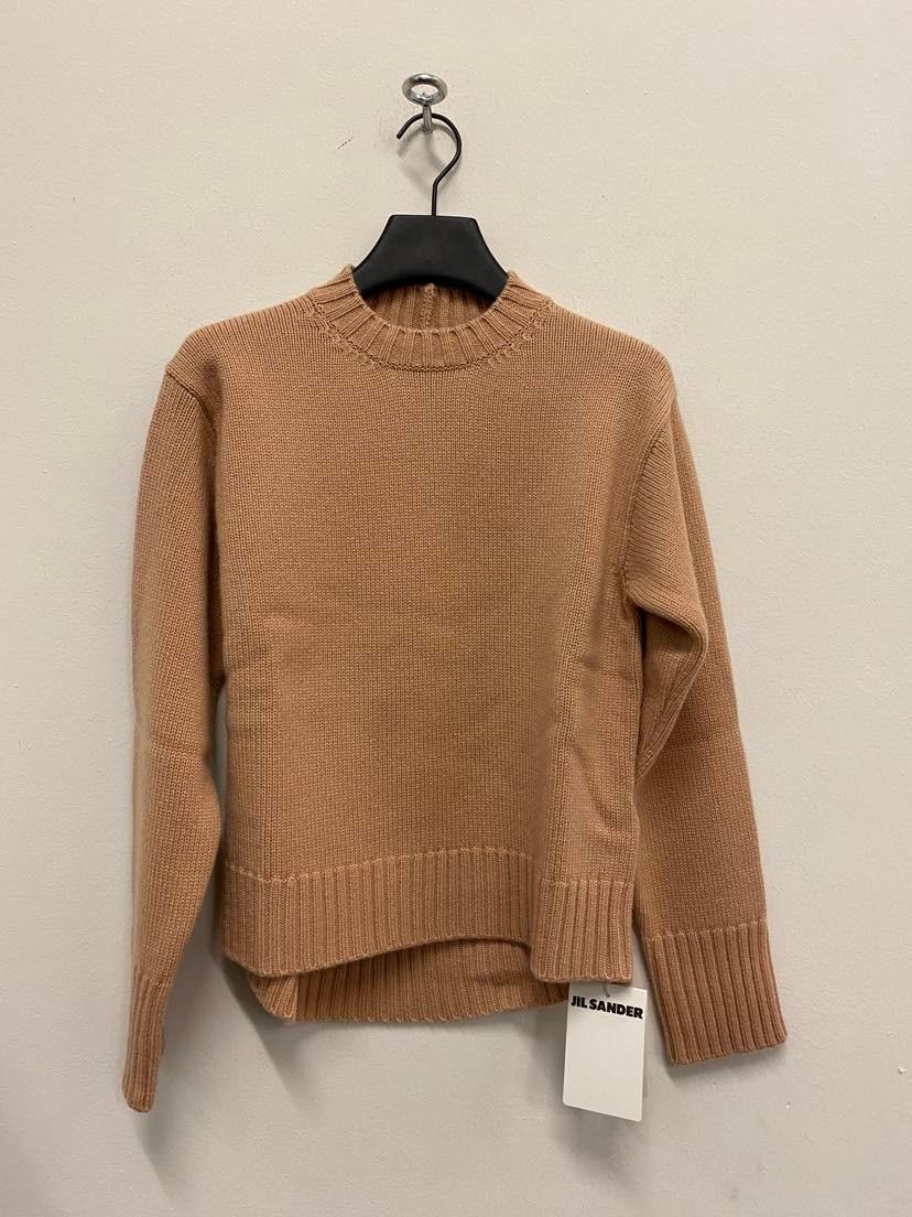 JIL SANDER Long-sleeved Sweater In Brown Product Image