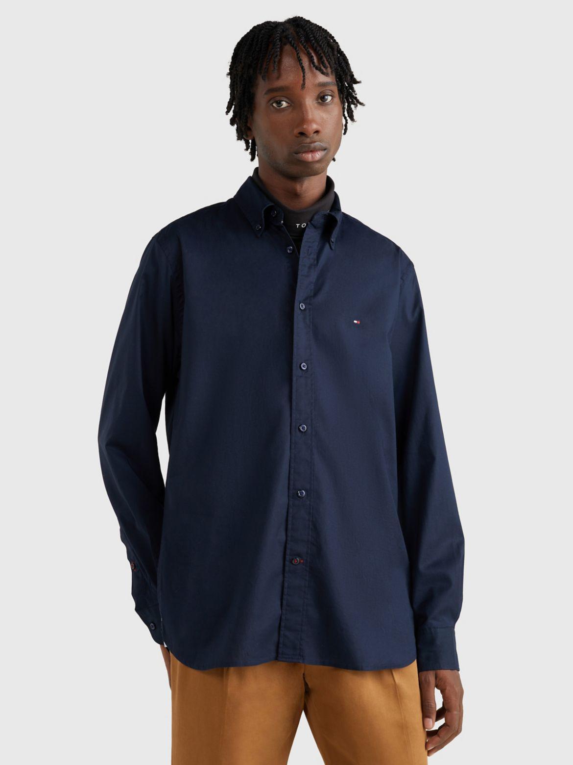 Tommy Hilfiger Mens Poplin Long Sleeve Button-Down Shirt Product Image