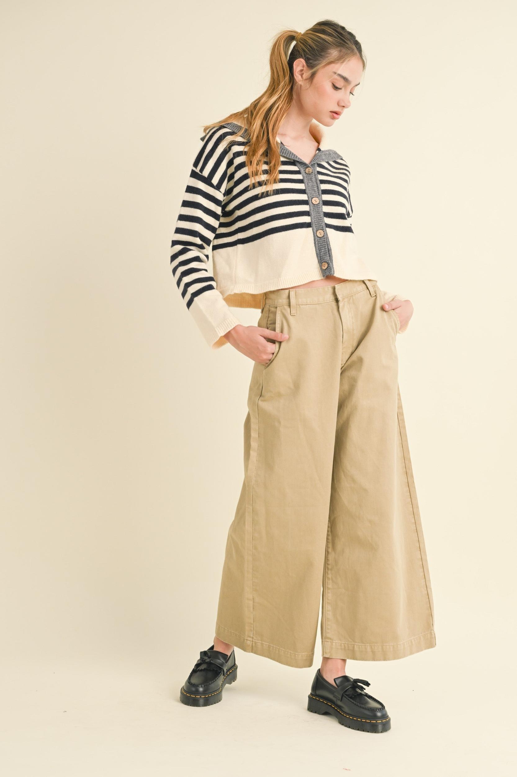 Sailor Collar Cute Sweater Cardigan Product Image