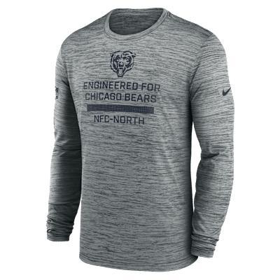 Chicago Bears Sideline Team Issue Velocity Nike Men's Dri-FIT NFL Long-Sleeve T-Shirt Product Image