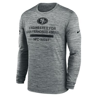 San Francisco 49ers Sideline Team Issue Velocity Nike Men's Dri-FIT NFL Long-Sleeve T-Shirt Product Image