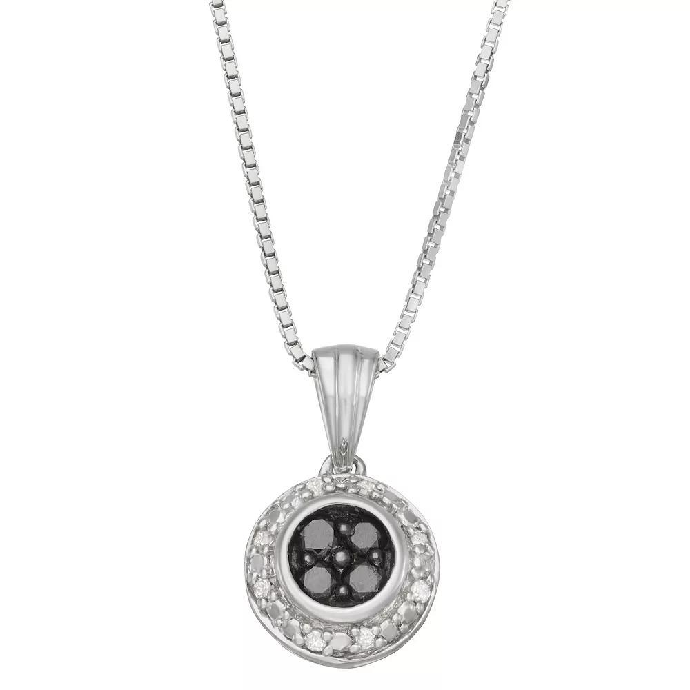 HDI Sterling Silver 1/5 Carat T.W. Black Diamond Necklace, Women's, Size: 18" Product Image
