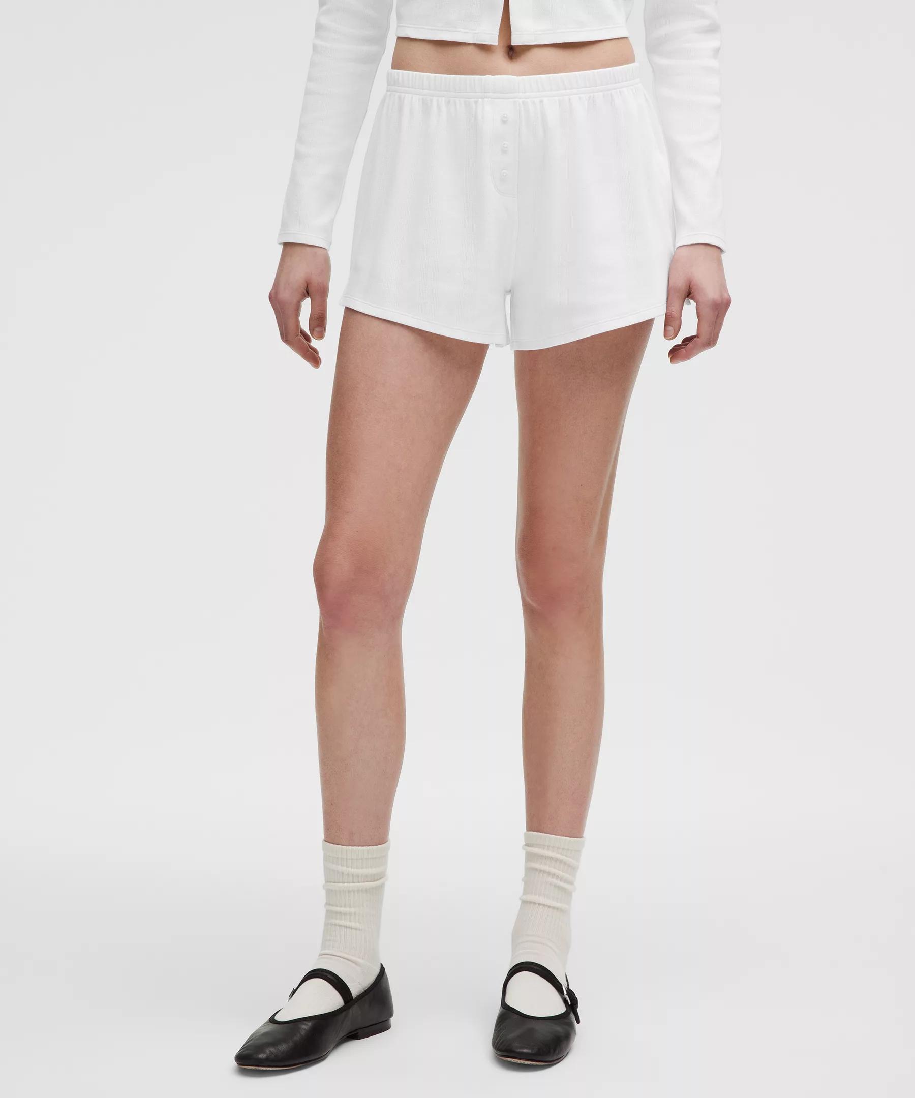 Cotton Pointelle Mid-Rise Short 3" Product Image