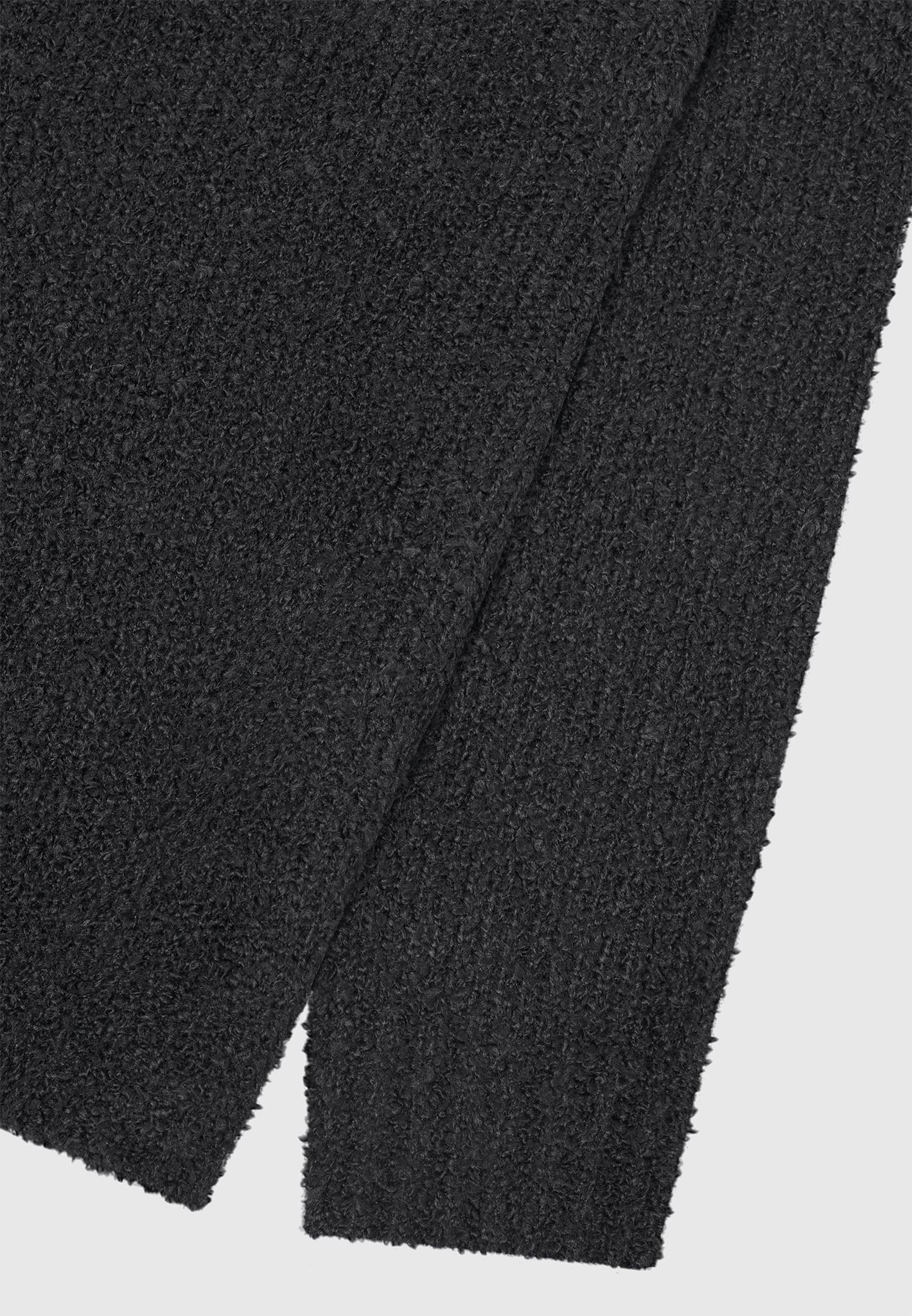 Boucle Knit Polo Jumper - Black Male Product Image