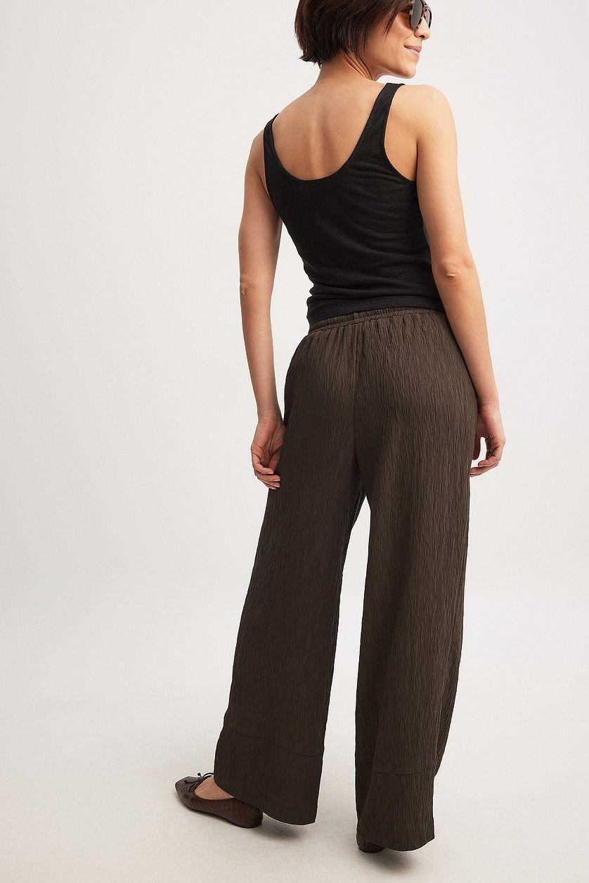 Structured Elastic Waist Trousers Product Image