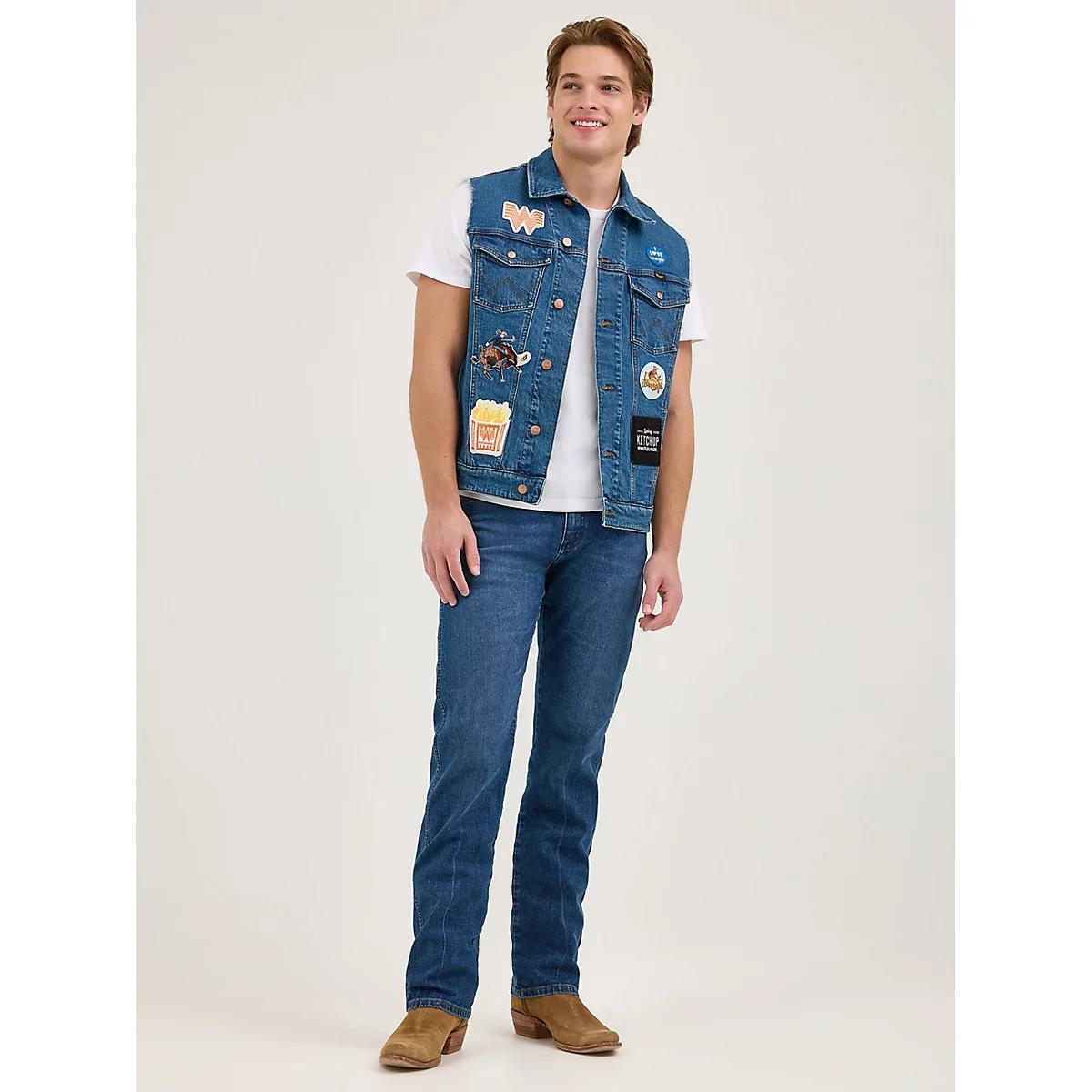 Wrangler x Whataburger Men's Cut-Off Vest | Men's JACKETS & OUTERWEAR | Wrangler® Product Image