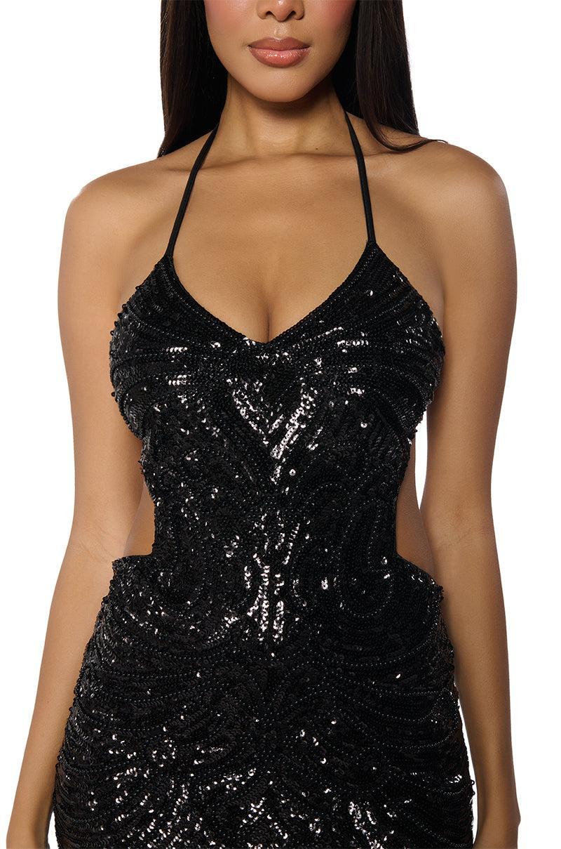 BRIELLE SEQUIN MINI DRESS Product Image