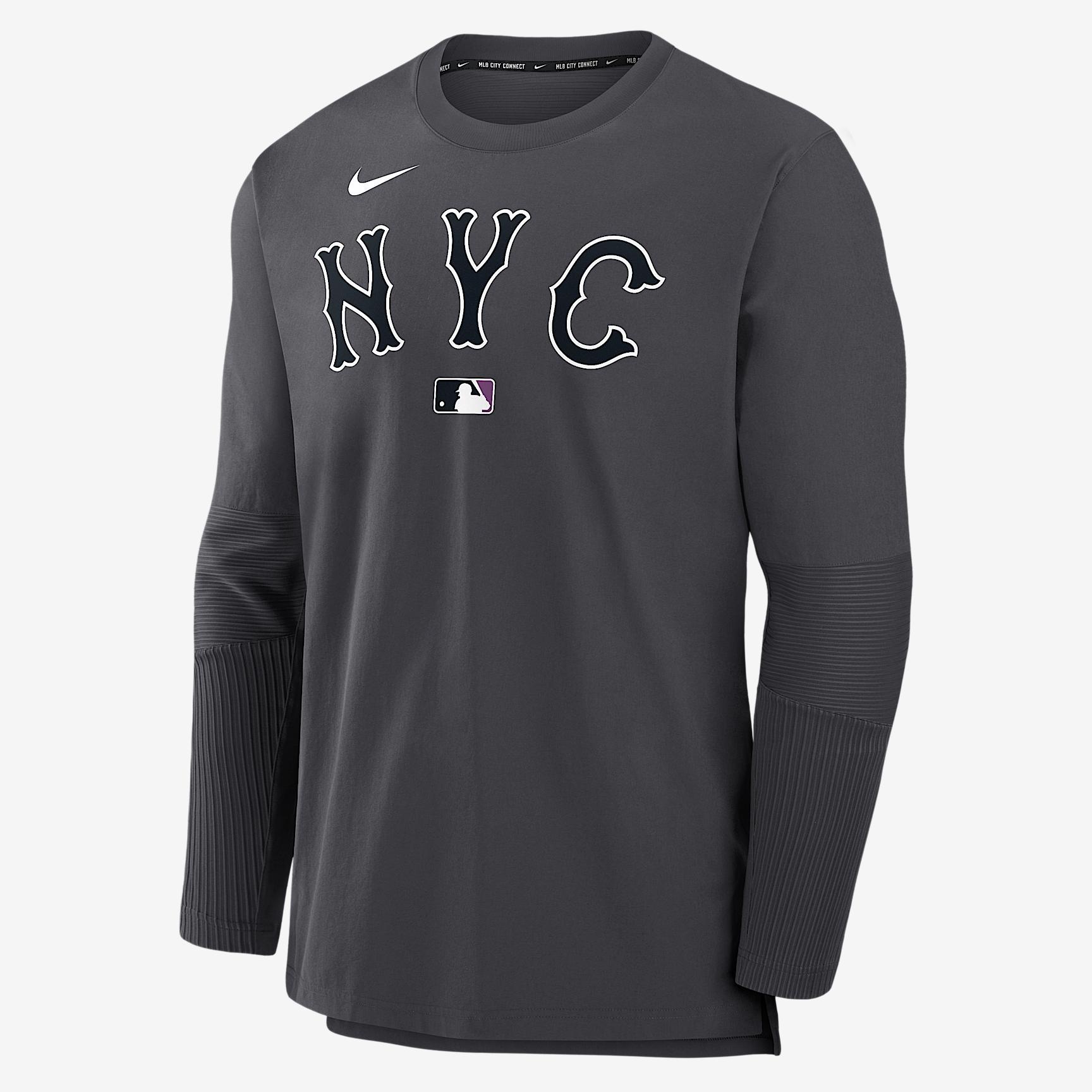 New York Mets Authentic Collection City Connect Player Nike Men's Dri-FIT MLB Pullover Jacket Product Image