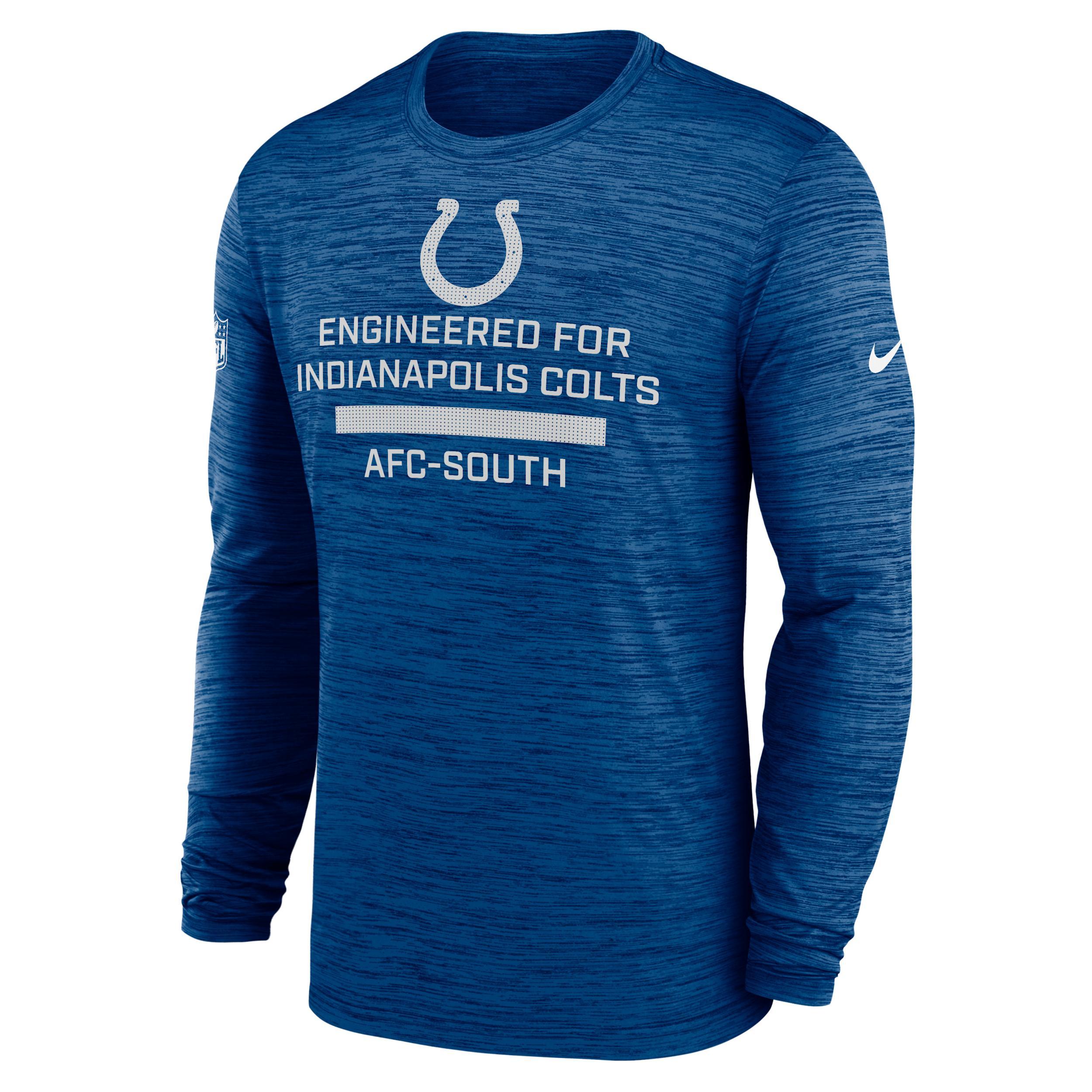 Indianapolis Colts Sideline Team Issue Velocity Nike Men's Dri-FIT NFL Long-Sleeve T-Shirt Product Image