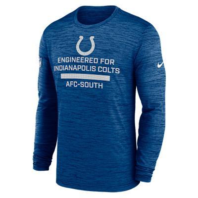 Indianapolis Colts Sideline Team Issue Velocity Nike Men's Dri-FIT NFL Long-Sleeve T-Shirt Product Image