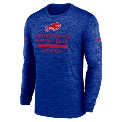 Buffalo Bills Sideline Team Issue Velocity Nike Men's Dri-FIT NFL Long-Sleeve T-Shirt Product Image