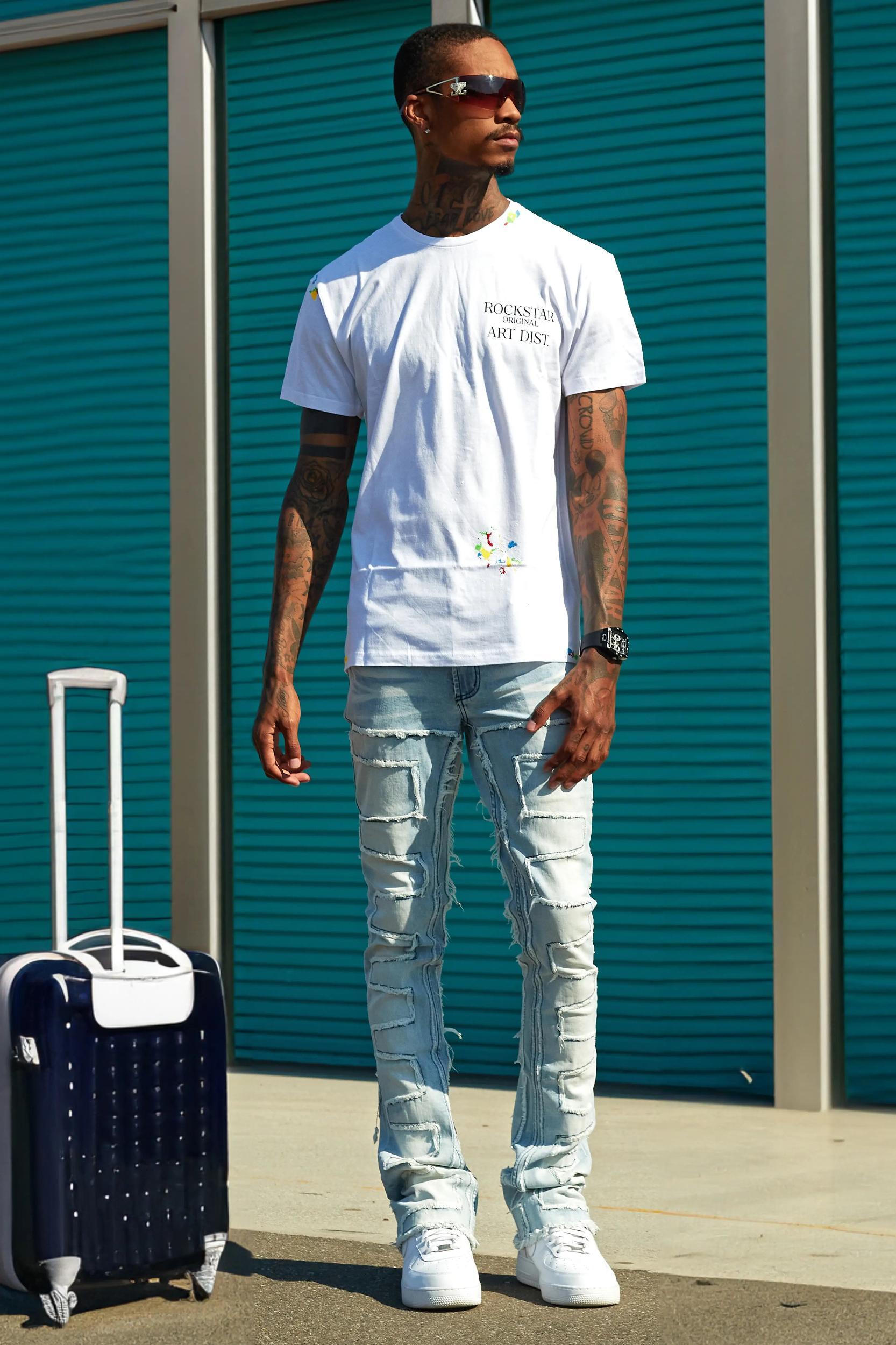 Palmer White Graphic T-Shirt Male Product Image