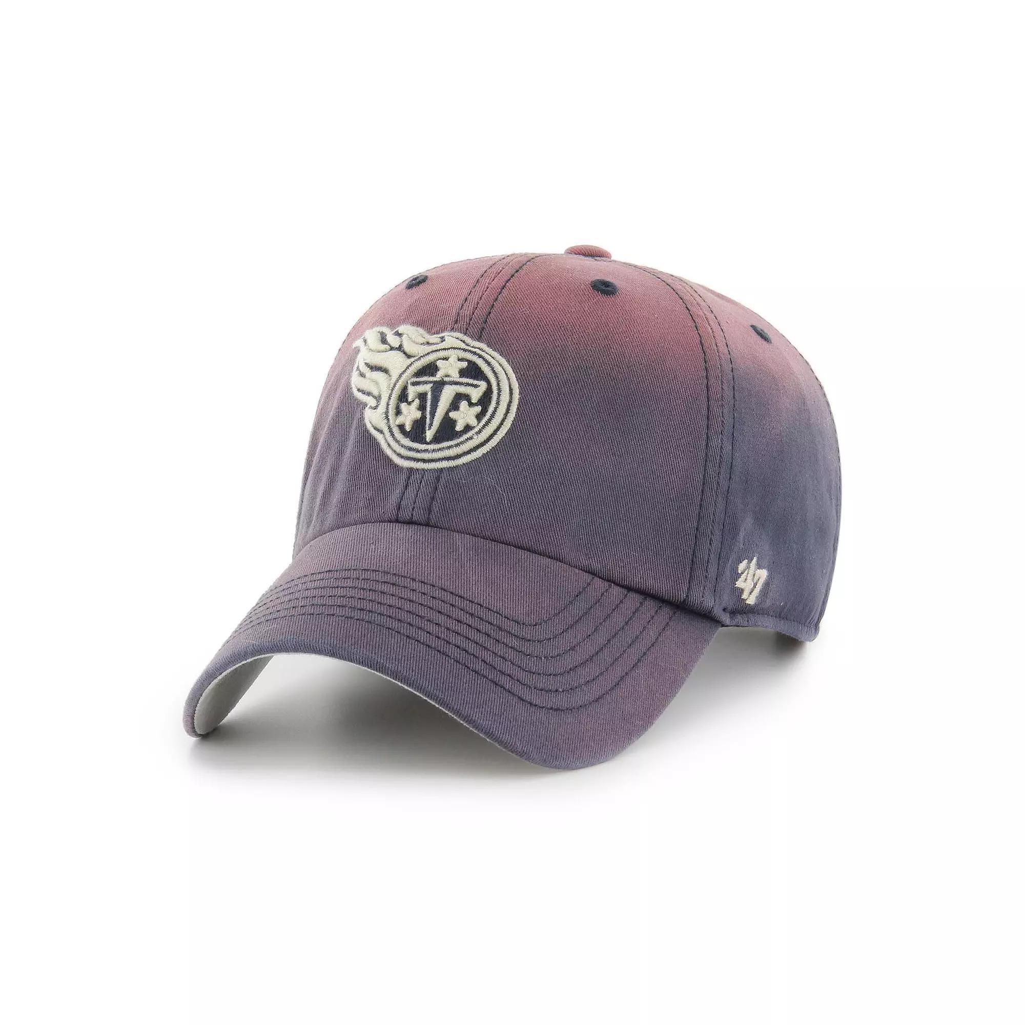 Men's '47  Navy Tennessee Titans Dusted Relaxed Clean Up Adjustable Hat, Blue Product Image