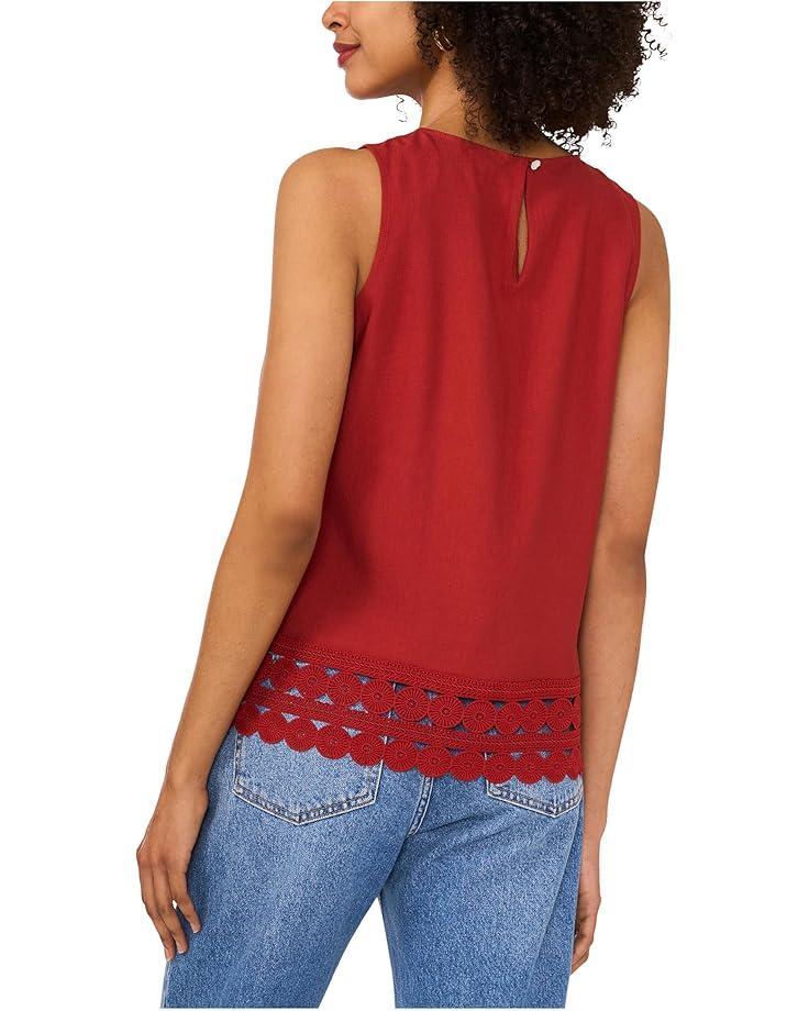 V-Neck Tank Peplum With Pleats Product Image