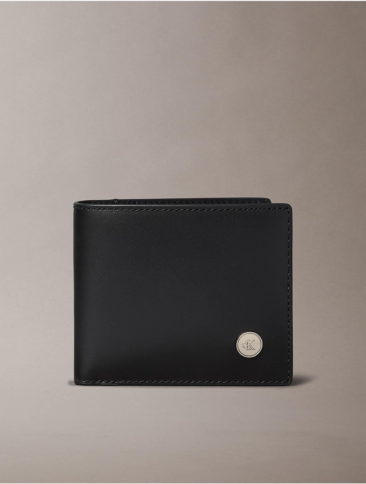 Calvin Klein Mens Monogram Logo Hardware Bifold Wallet Product Image