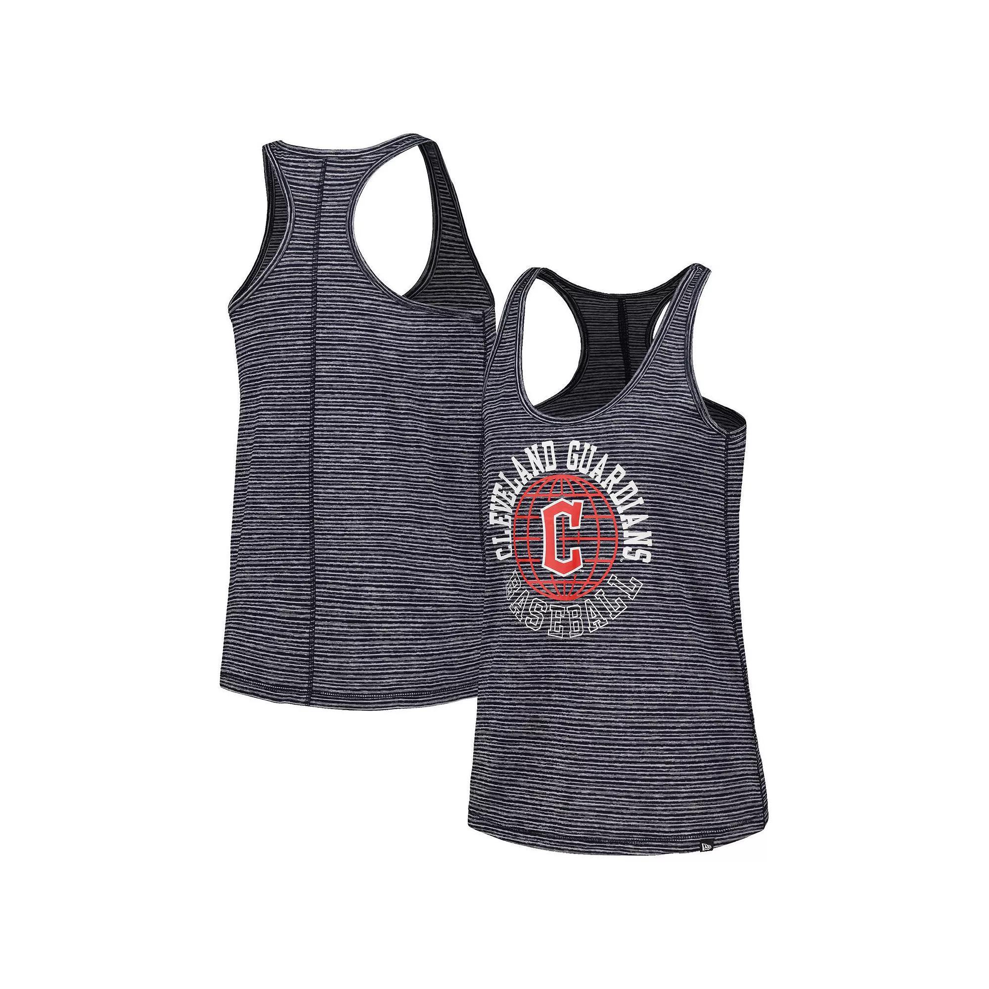 Women's New Era Navy Cleveland Guardians Active Racerback Tank Top, Size: XL, Grd Blue Product Image