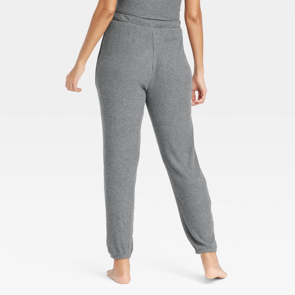 Womens Cozy Ribbed Jogger Pants - Auden Dark S Product Image