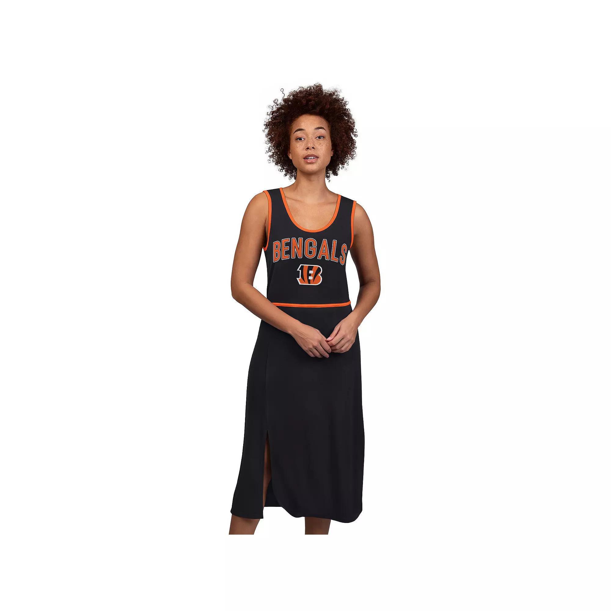 Women's G-III 4Her by Carl Banks  Black Cincinnati Bengals Center Field Maxi Dress, Size: Small Product Image