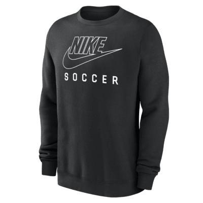 Nike Mens Swoosh Club Fleece Soccer Pullover Crew-Neck Sweatshirt Product Image