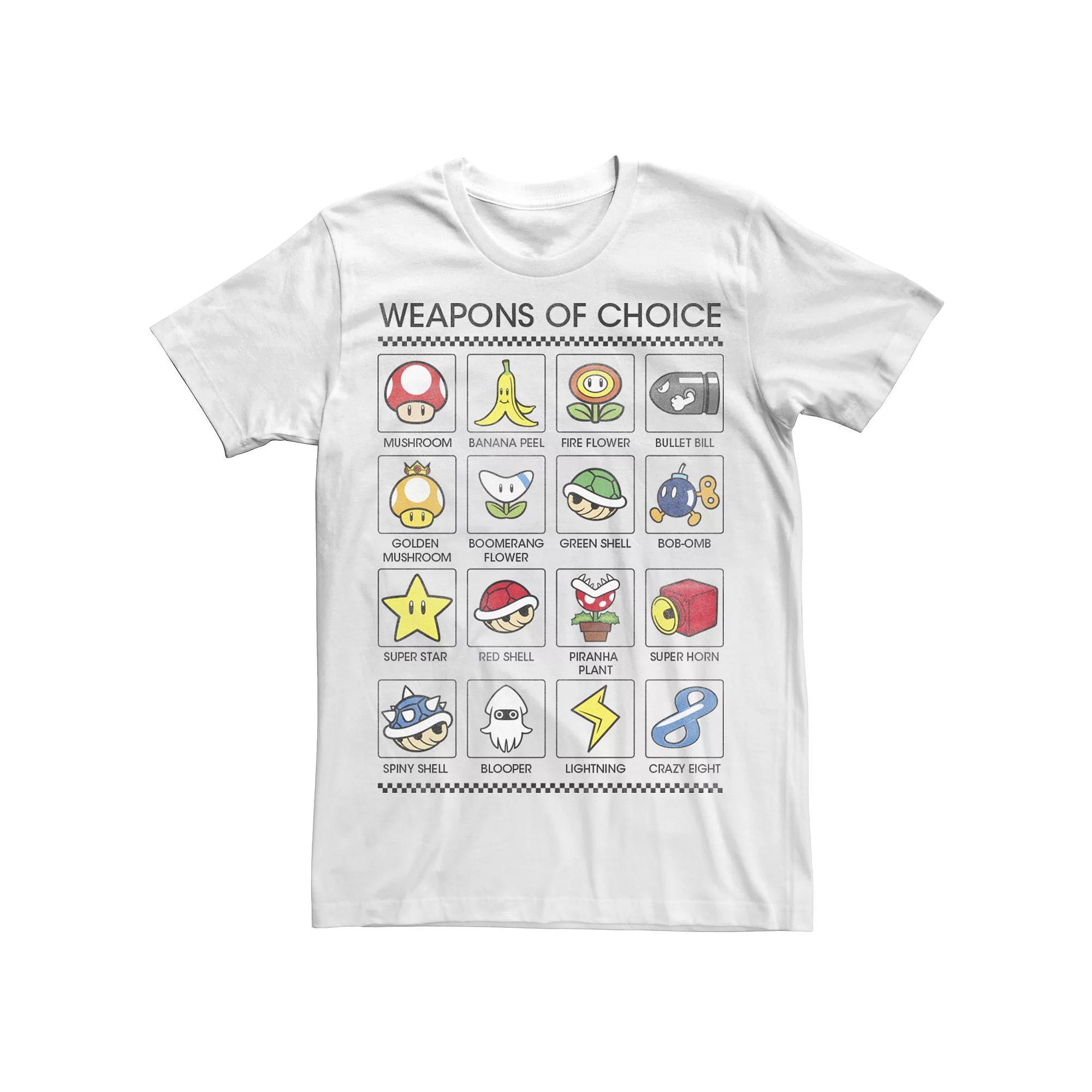 Big & Tall Nintendo Weapons Of Choice Gaming Group Shot Tee, Men's, Size: 5XL, Black Product Image