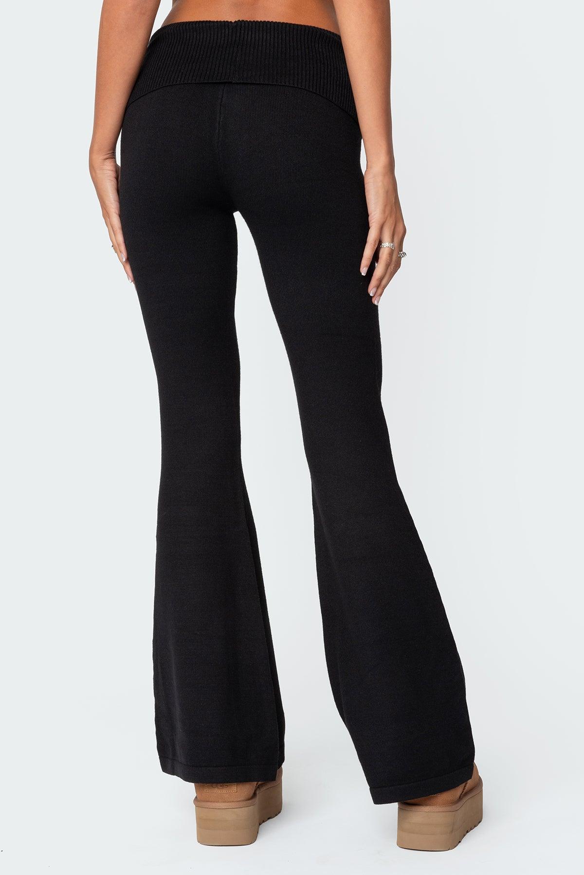Desiree Knitted Low Rise Fold Over Pants Product Image