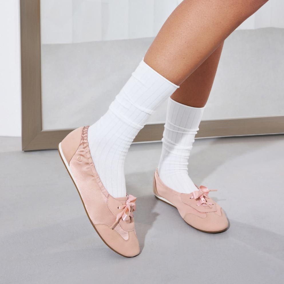 Round-Toe Satin Sneakerina (Yanka) Product Image