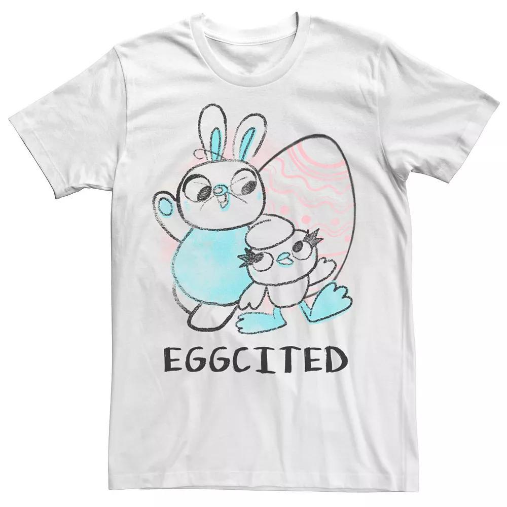 Disney / Pixar's Toy Story 4 Ducky & Bunny Men's Easter Eggcited Tee, Size: 3XL, White Product Image